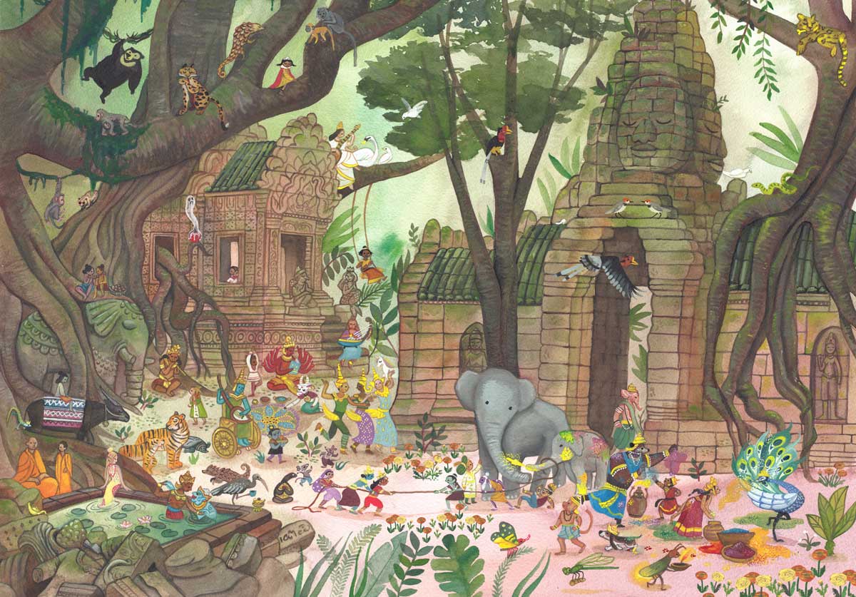 Wimmel World Canvas